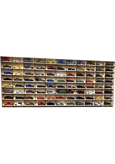 Ahşapatölyenet Ahşap Eğimli Araba Rafı (88 Araçlık)