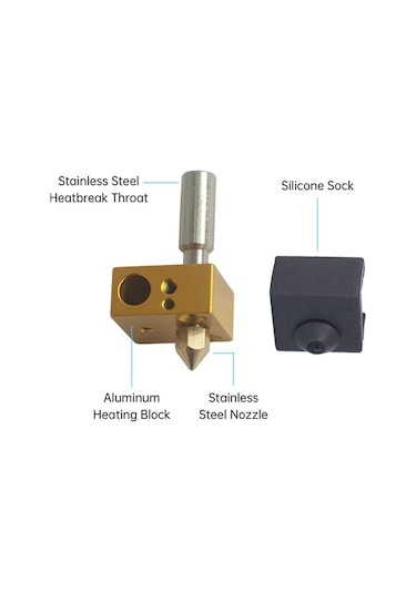 Pazly 3d Yazıcı Parçaları Isı Kırma Boğazı + Silikon Çorap Çok Renkli Seçenekli