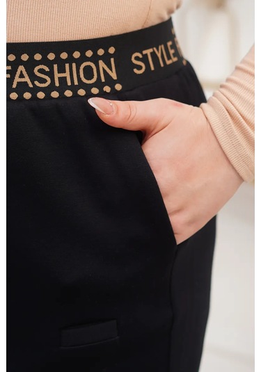 Nelly Büyük Beden Klasik Esnek Bel Pantolon 439025792 Siyah