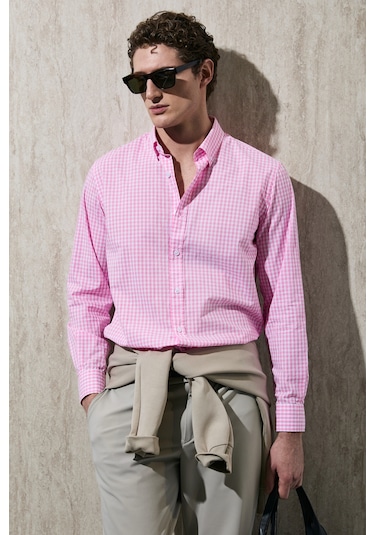 Lufian Marco Erkek Basic Gömlek Regular Fit Pembe Pembe 111010653100800 Pembe Lufian Marco Erkek Basic Gömlek Regular Fit Pembe Pembe 111010653100800 Pembe