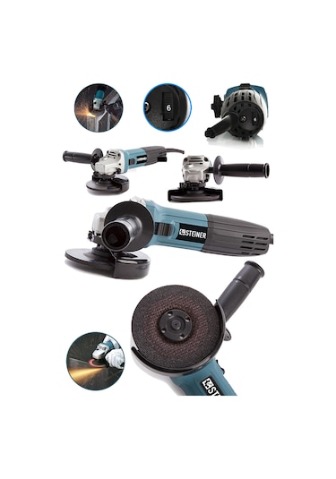 Steiner 2400 W 125 MM Devir Ayarlı Avuç İçi Taşlama Makinesi