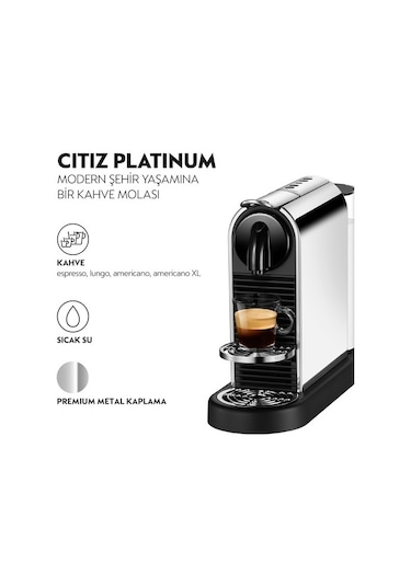 Nespresso D140 Citiz Platinum Kapsül Kahve Makinesi