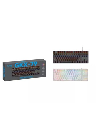 Trio Gkx79 Blue Swtich Mekanik Klavye Rgb