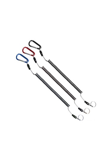 Konesam Kırmızı Elastik Balıkçılık Sap Koruması, Çelik Tel Geri Çekilebilir İp, 135cm Uzunluk, Balıkçılık Gereçleri İçin Kolay Takma Kanca