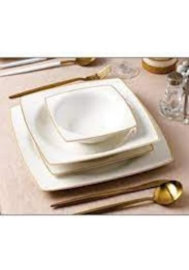 Gold Detay Kare Yemek Takımı