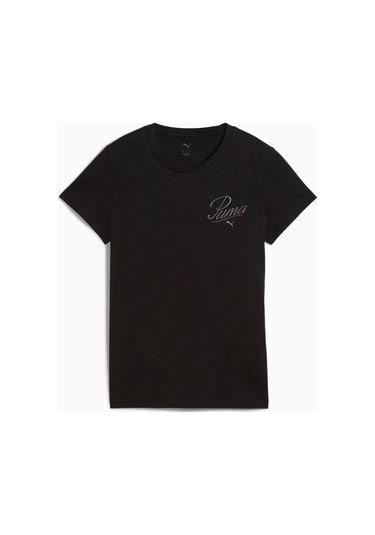 Puma Scrıpt Tee Kadın Tişört Siyah Siyah