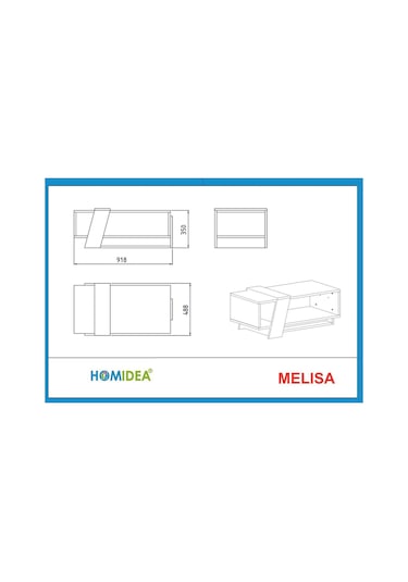 Melisa Orta Sehpa Beyaz - Kemençe