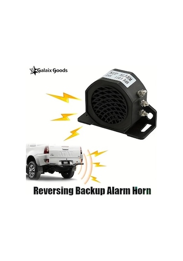 Pazly Drimore Siyah 110db Ters Geri Alarm, 3 Muzikli, 12v/24v Araba/kamyon Alarm Sistemi, Yüksek Sesli, Abs Malzemeli