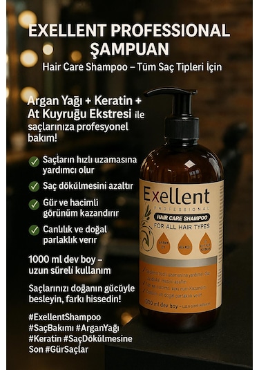 Exellent 3+ Sampuani Tüm Saç Tipleri