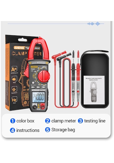 Hallow Aneng Pn201 Ses Ölçer Multimetre Dc / Ac Akım Gerilim Test Cihazı