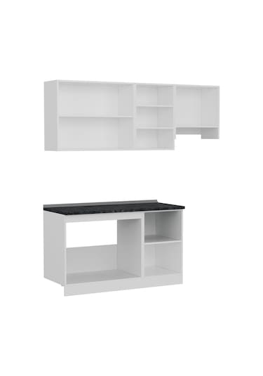 Minar 200 Cm Mutfak Dolabı Beyaz Antrasit 200-a7