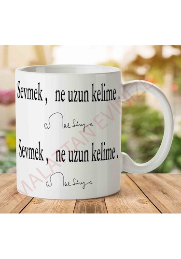 1-968 Sevmek, Ne Uzun Kelime İki Tarafı Baskılı Kupa Bardak.jpg