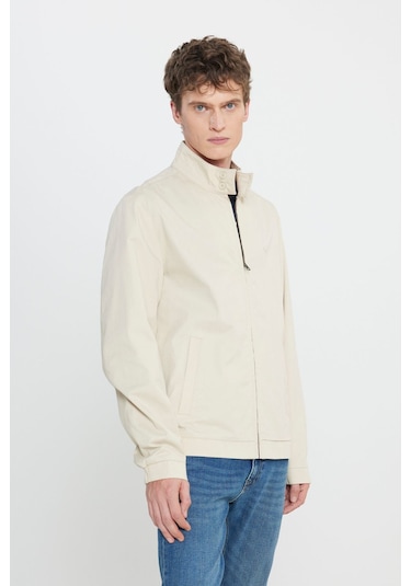 Lee Erkek Pamuk Regular Fit Dik Yaka Bej Ceket - Lv57205297 2XL