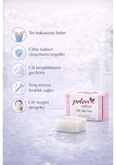 Polenplus Cilt Şapı Şap Taşı 3 Adet