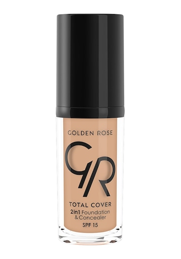 Golden Rose Total Cover 2 In 1 Fondöten & Concealer No:15 Warm Sand 30 ML