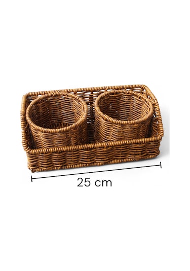 2 Bölmeli Kaşıklık Plastik Örme Kaşıklık 304