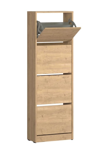 Flat Duo 4 Katlı Ayakkabılık - Florida Meşe 51x157x26 Cm Meşe