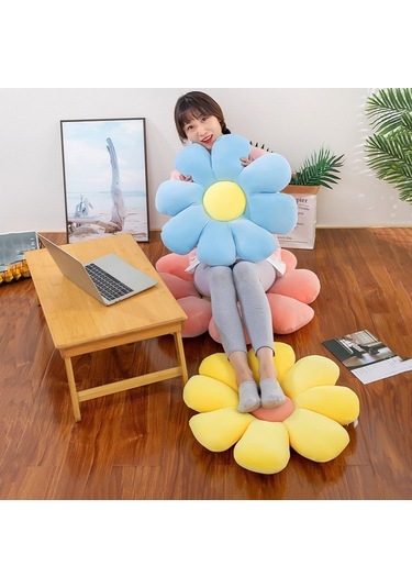 Sones Küçük Papatya Çiçek Yumuşak Elastik Yastık 72cm Beyaz