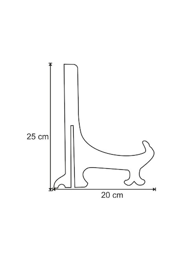 Çerçeve Teşhir Ayak Teşhir Standı 25 Cm No 6