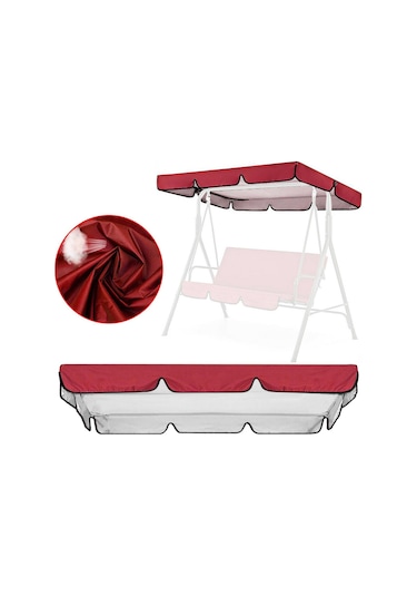 Suntek Veranda Havuz Kenarı Için Yedek Salıncak Kırmızı
