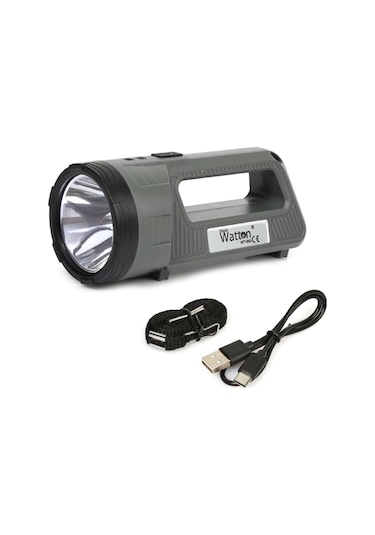 Güçlü Şarjlı Fener Masa Lambası Wt-603 Siyah