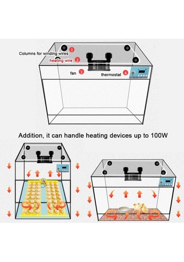 Novahub Termostat Dijital Sıcaklık Kontrol Cihazı Akıllı Otomatik Sıcaklık Anahtarı Yumurta Kuluçka Aksesuarı