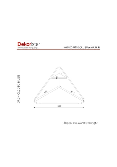 Dekorister Homeoffice Köşe Çalışma Masası Beyaz