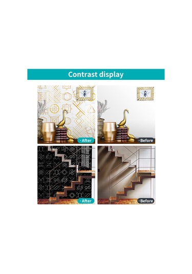 Sones Geometrik Desen Merdiven Duvar Karosu Sticker Mutfak Ocağı Su Ve Yağ Geçirmez Etiketler, Özellikler: S: 10x10cm Ht-019 Geometrik Bakır Diğer