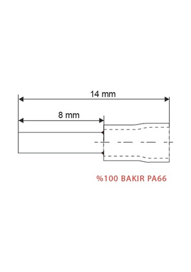 Sutem Tek Girişli İzoleli Kablo Yüksük 1,0 Mm Sarı