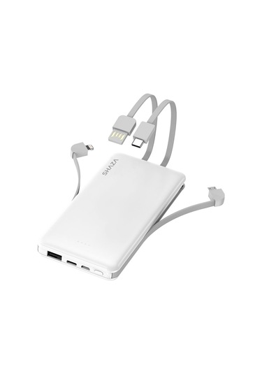 Shaza 10.000 Mah 4in1 Smart Chip Powerbank Beyaz