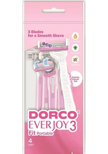 Dorco Everjoy 3 Bıçaklı Fit Portatable 4'lü Paket