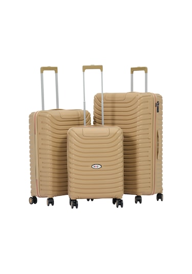 Keo-plus Gold 3 Lü Set Silikon Kırılmaz Pp Valiz Çok Renkli
