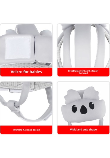 Hangfox 1-6 Yaş Bebek Yürüme Korumalı Kask: Çocuk Baş Koruyucu, Nefesli Ağızlı Ayı Desenli Bej , Çarpıtkor, Hafif Malzeme Diğer