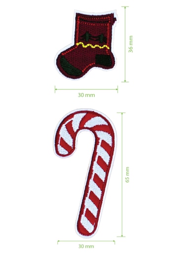 Pin Your Patch New Year Christmas Yeni Yıl Patch Set Patch Yama Seti Şarap Kırmızı