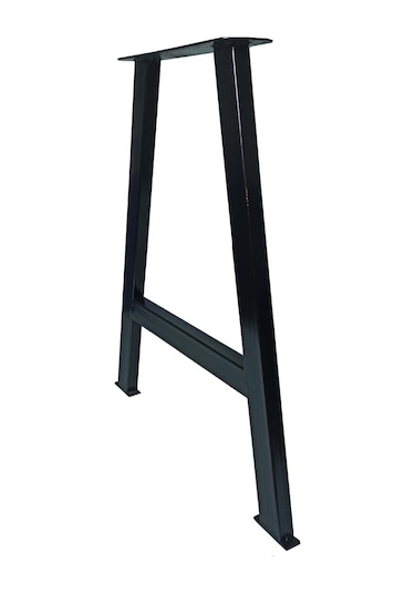 Bin1Fırsatt Masa Ayağı Ahşap Masif Kütük Çalışma Yemek Masası Metal A Ayak