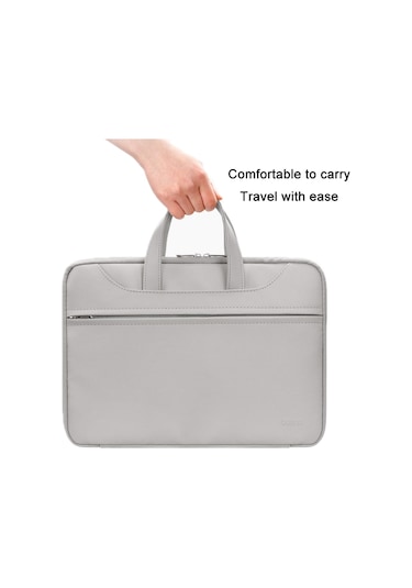 Baona Bn-q006 Pu Deri Tam Açılır Laptop Çantası 14 İnç İçin Açık Kayısı Rengi Siya