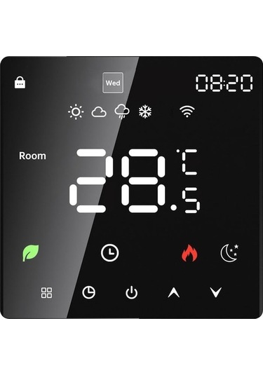 Ankatek Termostatı Su Springsun Programlanabilir Lcd Haftalık Elektrikli Ekranlı Akıllı Ot