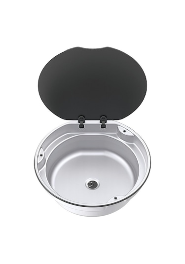 Thetford Sbl3051-sp Cam Kapaklı Yuvarlak Karavan Lavabo/evye