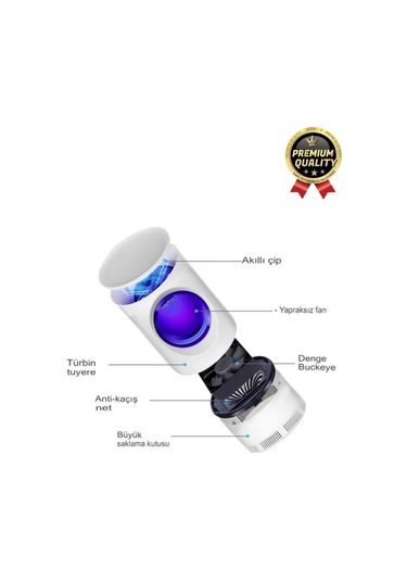 Premium Kimyasalsız Sessiz Şarjlı Uv 6 Işıklı Elektrikli Haşere Böcek Sinek Kovucu Öldürücü Lamba
