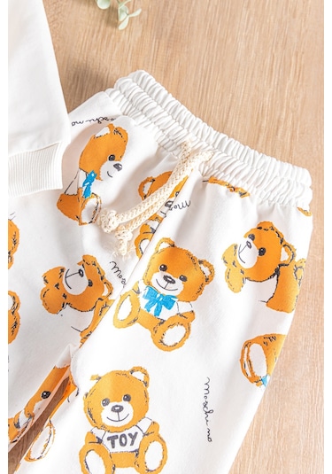 Ayıcık Figürlü 2'li Erkek Bebek Takım 001