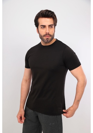Fore Sport Erkek Bisiklet Yaka T-shirt Siyah