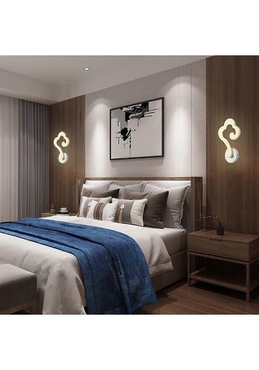 Duvar Lambası Modern Led'ler Duvara Monte Lamba Bulut Şeklinde Aydınlatma Armatürleri Yatak Odası Koridoru Duvara Monte Ev Aydınlatma Dekorasyonu Çok Renkli