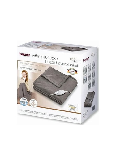 Beurer Hd 75 Cosy Elektrikli Battaniye Çift Kişilik 180 x 130 CM Kahverengi
