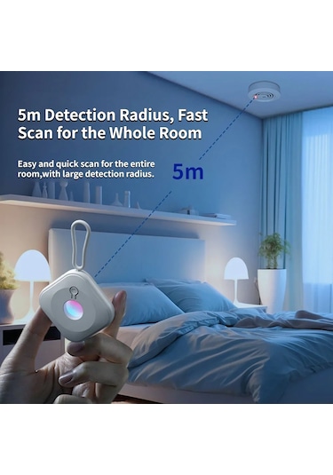 Sones Otel Güvenlik Kamerası Dedektörü Kızılötesi Gözetim Denetçisi Beyaz Beyaz