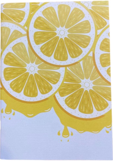 Limon Dilimleri Temalı Çizgisiz Defter Sarı