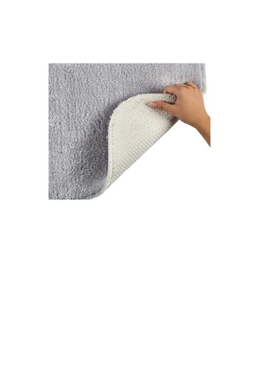 Elart Banyo Paspas Takımı 2li kaydırmaz tabanlı peluş doly gümüş Gümüş