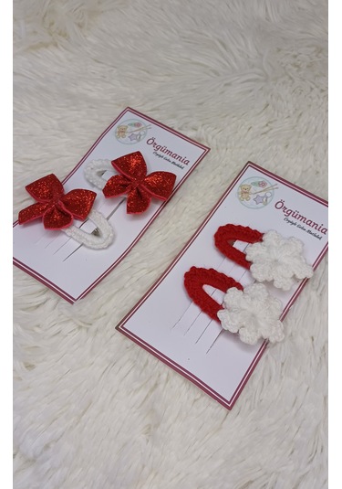 Yılbaşı Tokası- 2 Çift Kırmızı