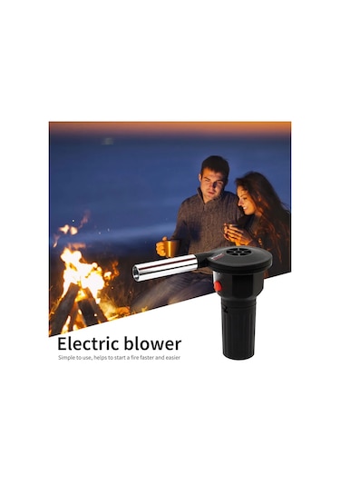 Barbekü Elektrikli Fan Hava Üfleyici Alüminyum Alaşım Barbekü Siyah