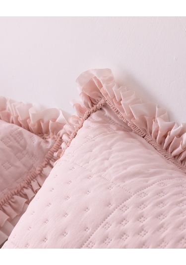 Madame Coco Medus Çift Kişilik Yatak Örtüsü - Pudra Pudra