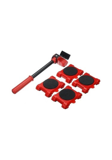 Pazly 5 Adet Sarı Mobilya Taşıyıcı 4 Mobil Silindir + 1 Tekerlek Çubuk Ev Taşıma Aracı Sarı